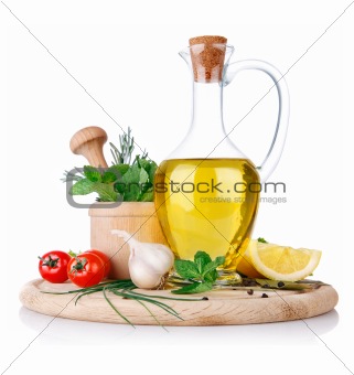 set of ingredients and spice for food cooking
