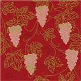 Seamless Wallpaper with floral ornament with leafs and grapes