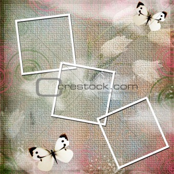 textile  background with frames 