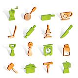 Kitchen and household tools icons