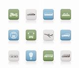 Travel and transportation of people icons