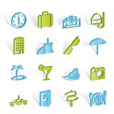 travel, trip and tourism icons