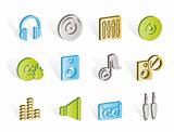 Music and sound icons