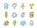Ecology, energy and nature icons