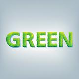 Fresh green word with grass. EPS 8