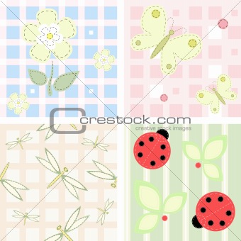 Vector seamless backgrounds