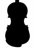 silhouette of violin