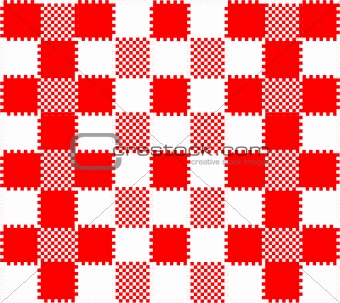 Set classical red-white pattern