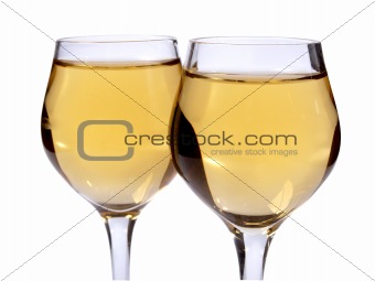 Glasses wine on wedding 