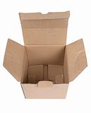 Open cardboard box