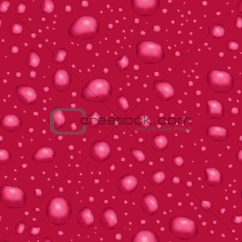 Drops on red background - abstract seamless texture