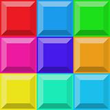 Background with multicolor upper 3d tiles
