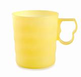 Yellow plastic mug