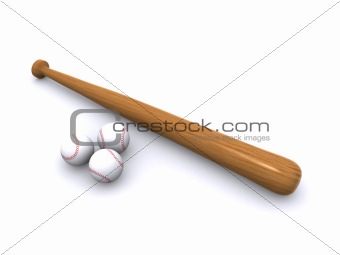 baseball bat and balls