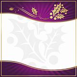 Exotic Purple Holly Adorned Gift Tag with Room for your own text.