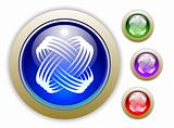 Universal Dynamic Icon Button Set of Four Different Colors.