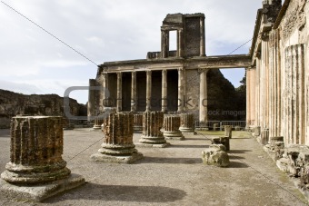 Ruins of the basilica, Pompeii.