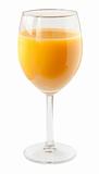 Goblet of orange juice