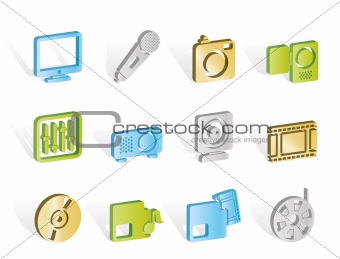 Media equipment icons