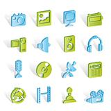 Media and household equipment icons