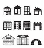 different kinds of houses and buildings