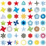 Collection of stars abstract symbols