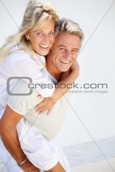 Happy mature couple having fun