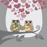 Love is in the air for two owls