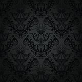 Luxury charcoal floral wallpaper