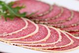 Salami with parmesan and pepper crust