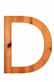 wood alphabet D