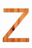 wood alphabet z