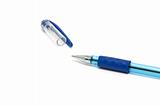 Blue plastic pen