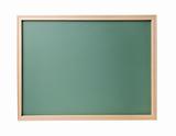 empty blackboard with wooden frame isolated on white