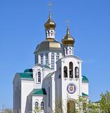 Beautiful St. Nikolas Cathedral in Kiev history taken in Ukraine