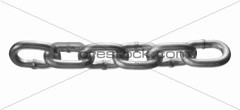 metallic chain isolated on a white background
