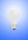 electric light bulb isolated on blue background