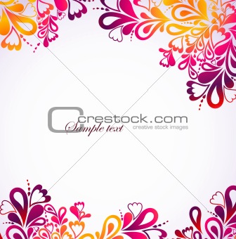 Colorful background frame. Vector