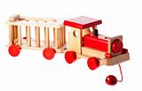 Funky old retro wooden train 