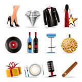 Luxury party and reception icons