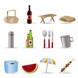 Picnic and holiday icons