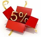 Five Percent Discount Gift Box