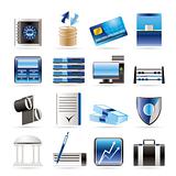 bank, business, finance and office icons