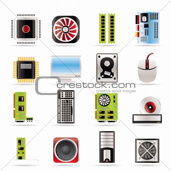 Computer performance and equipment icons