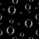 Seamless vector texture - Bubbles on black