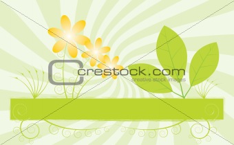 spring background with leafs