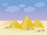 Egypt and pyramid landscape