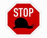 Stop sign for slugs