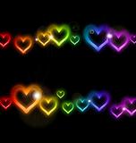 Rainbow Heart frame with Sparkles. Vector