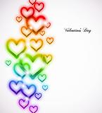 Rainbow Heart with Sparkles on white. Vector